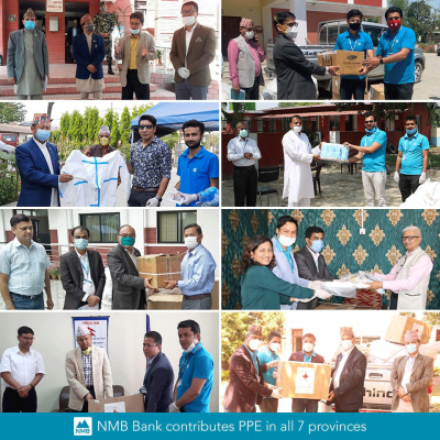 कोभिड–१९ विरुद्धको लडाईंमा एनएमबि बैंकको निरन्तर सहयोग हुँदै