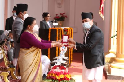 उद्यमी ढकाल कीर्तिमय राष्ट्रदीप (चतुर्थ) विभूषणबाट सम्मानित