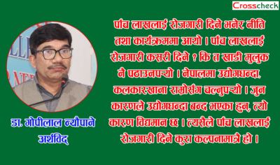 यो नीति तथा कार्यक्रम ठीक दिशामा छैन : अर्थविद् न्यौपाने