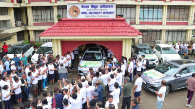 विद्युतीय सवारी साधनको प्रयोग र प्रवर्धनका लागि र्‍यालीको आयोजना