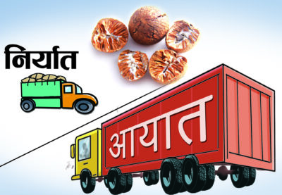 दुई महिनामा दुई खर्ब ५९ अर्बको वस्तु आयात हुँदा २६ अर्बको निर्यात