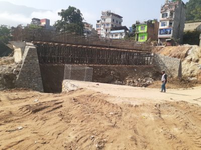 व्यास नगरपालिकाको बुल्दीखोलामा निर्माणाधीन पुल ५० प्रतिशत सम्पन्न