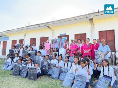 एनएमबि बैंकले गर्‍यो श्री अमर जैन विद्यालयमा सहयोग