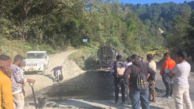 कालीगण्डकी कोरिडोरअन्तर्गत लस्ती-बेनी खण्ड कालोपत्र गरिँदै   