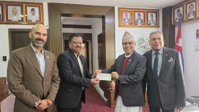 नेपाल लाइफद्वारा भौतिक पूर्वाधार पुनर्निर्माण कोषमा १ करोड ५० लाखको सहयोग