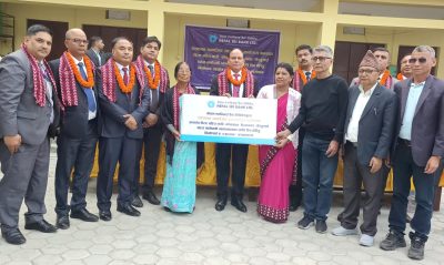 नेपाल एसबिआई बैंकले गर्‍यो विराट बहिरा मा.वि मा सहयोग