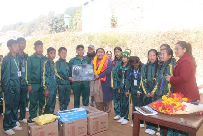 प्रविधिमैत्री शिक्षणलाई प्रवर्द्धन गर्ने उद्देश्यले समता स्कुललाई कम्प्युटर हस्तान्तरण