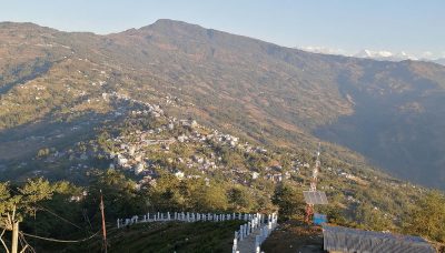 दिक्तेल बजारको सडक ढलानपश्चात् सौन्दर्यकरणको काम