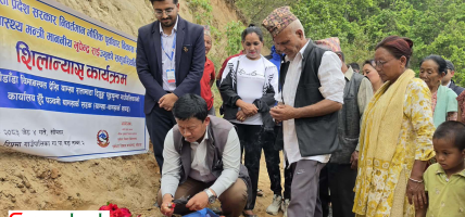 खोटाङको खानीडाँडा-थामर्खक सडकमा कालोपत्र सुरु
